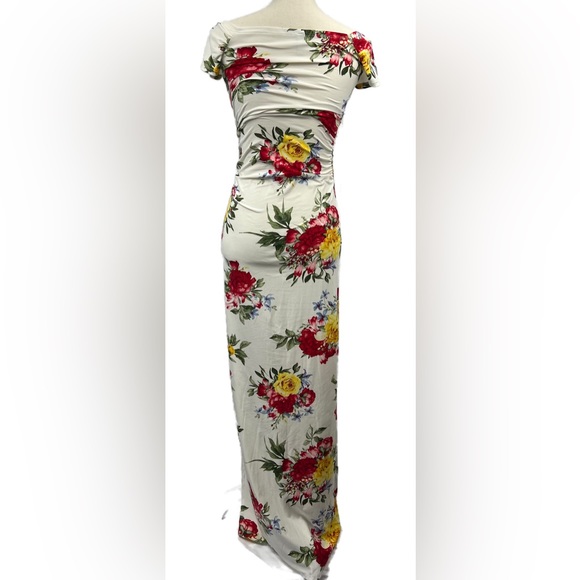 Mother Bee Maternity Short Sleeve Bodycon Floral Dress Size Small - Picture 6 of 13